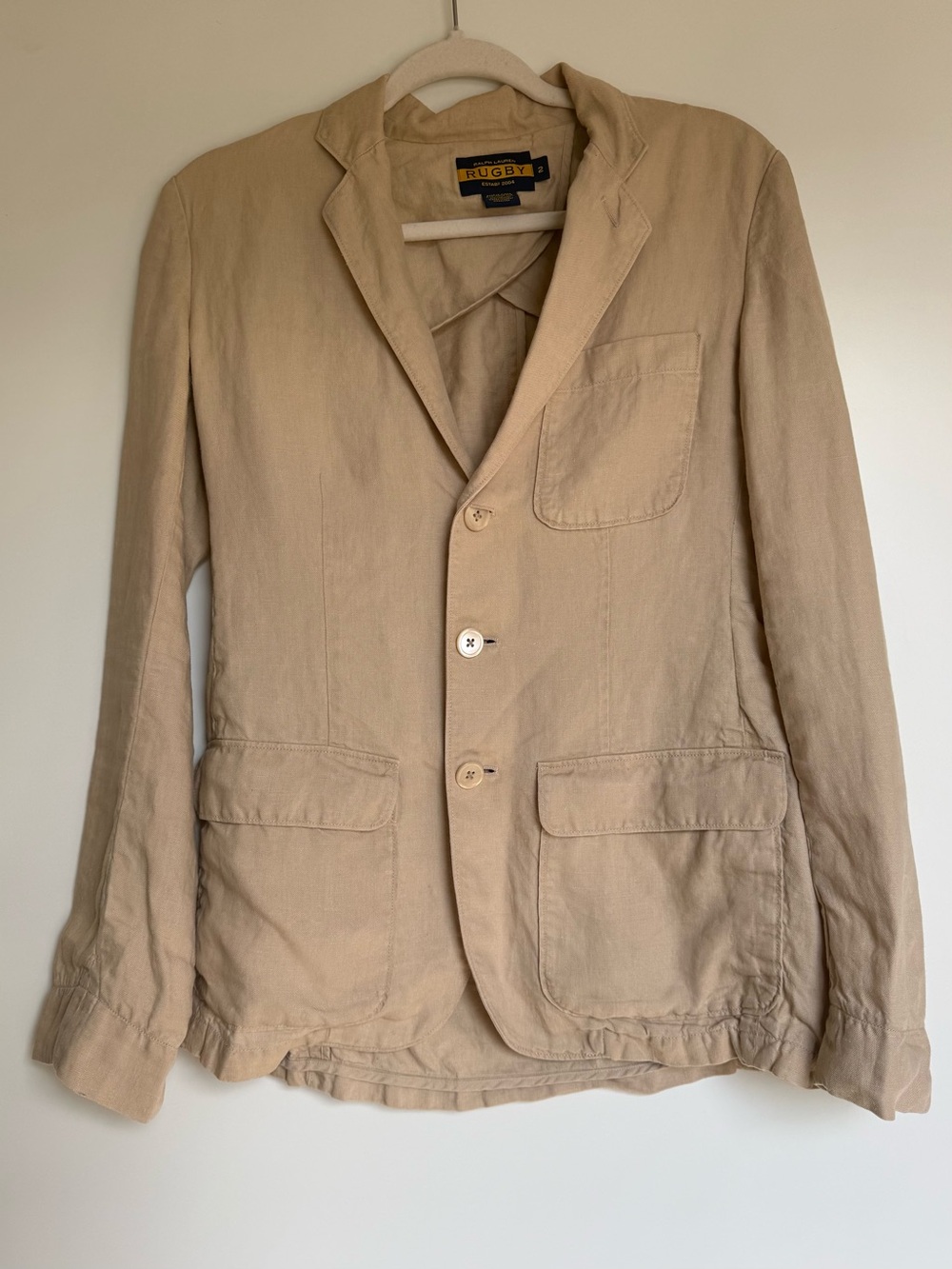 Rugby Ralph Lauren Linen Blazer Size 2 Made in Japan